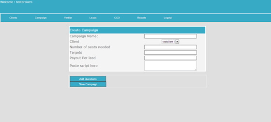 Web Applications: BPO Management