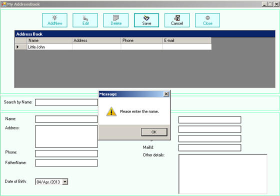 Desktop Applications: Address Master