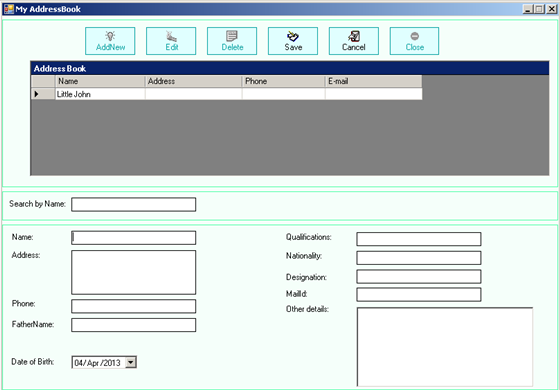 Desktop Applications: Address Master