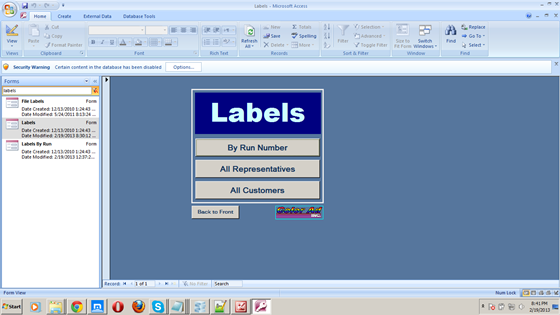 Desktop Applications: Access Database
